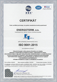 CERTIFIKÁT ISO 9001:2015